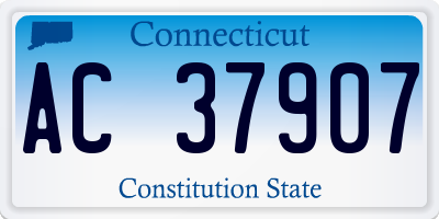 CT license plate AC37907