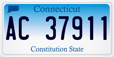 CT license plate AC37911