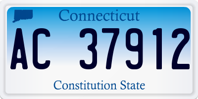 CT license plate AC37912