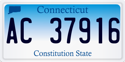 CT license plate AC37916
