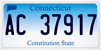 CT license plate AC37917