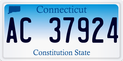 CT license plate AC37924