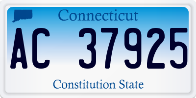 CT license plate AC37925