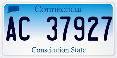 CT license plate AC37927