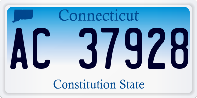 CT license plate AC37928