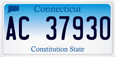 CT license plate AC37930