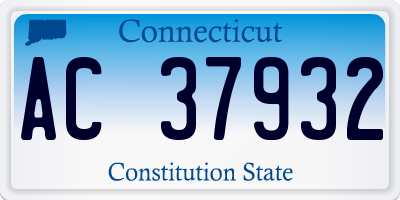 CT license plate AC37932