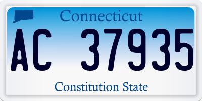 CT license plate AC37935