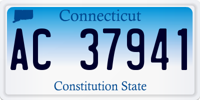 CT license plate AC37941