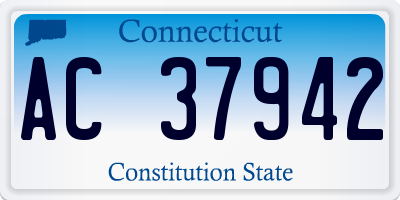 CT license plate AC37942
