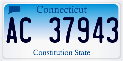 CT license plate AC37943