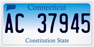 CT license plate AC37945