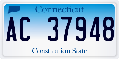 CT license plate AC37948
