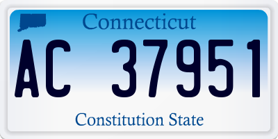 CT license plate AC37951