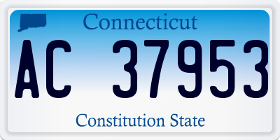 CT license plate AC37953