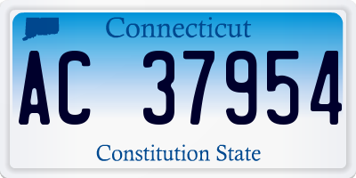 CT license plate AC37954