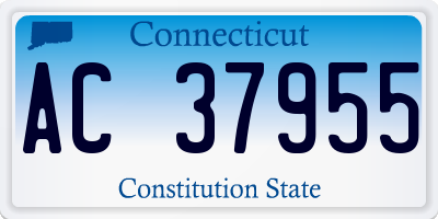 CT license plate AC37955