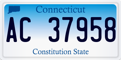 CT license plate AC37958