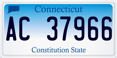 CT license plate AC37966