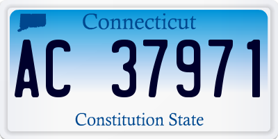 CT license plate AC37971