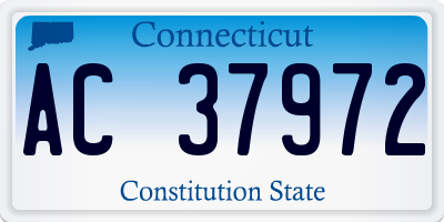 CT license plate AC37972