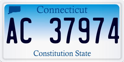 CT license plate AC37974
