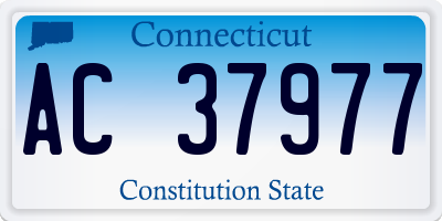 CT license plate AC37977