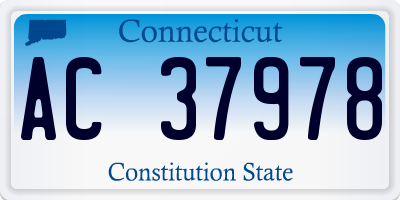 CT license plate AC37978