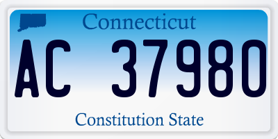 CT license plate AC37980