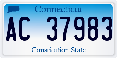 CT license plate AC37983