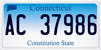 CT license plate AC37986
