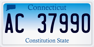 CT license plate AC37990