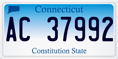 CT license plate AC37992