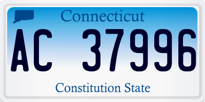 CT license plate AC37996