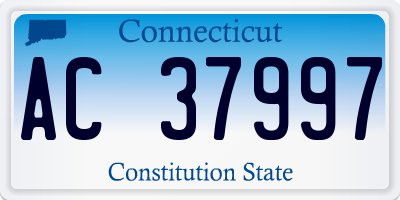 CT license plate AC37997