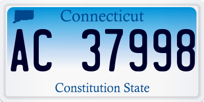 CT license plate AC37998