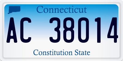 CT license plate AC38014