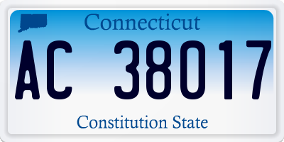 CT license plate AC38017