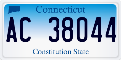 CT license plate AC38044