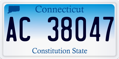 CT license plate AC38047