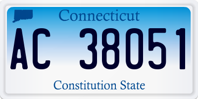 CT license plate AC38051