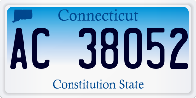 CT license plate AC38052
