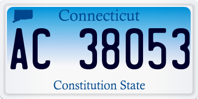 CT license plate AC38053