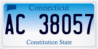 CT license plate AC38057