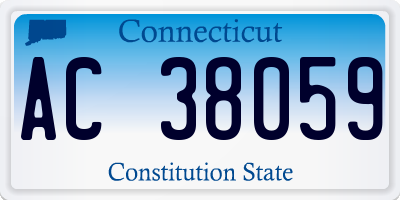 CT license plate AC38059
