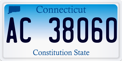 CT license plate AC38060