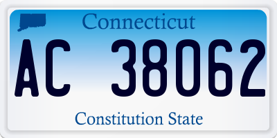 CT license plate AC38062