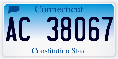 CT license plate AC38067