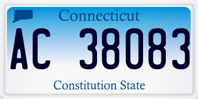 CT license plate AC38083