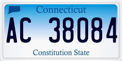 CT license plate AC38084
